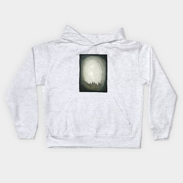 DARK SILENCE (WATERCOLOR) Kids Hoodie by springpeeper